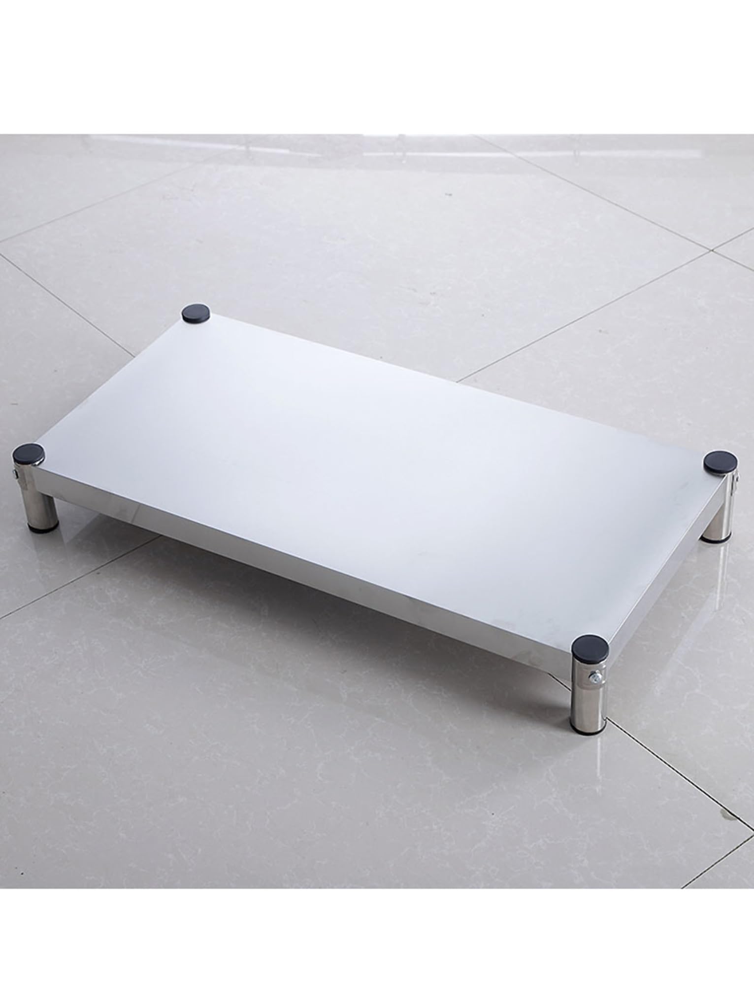 Heavy Duty Stainless Steel Shelf Riser, 10cm High Appliance Stand do garażu kuchennego, Anti-Rust Metalowa podstawa z antypoślizgowymi stopami, platforma do przechowywania odporna na wilgoć dla urządz