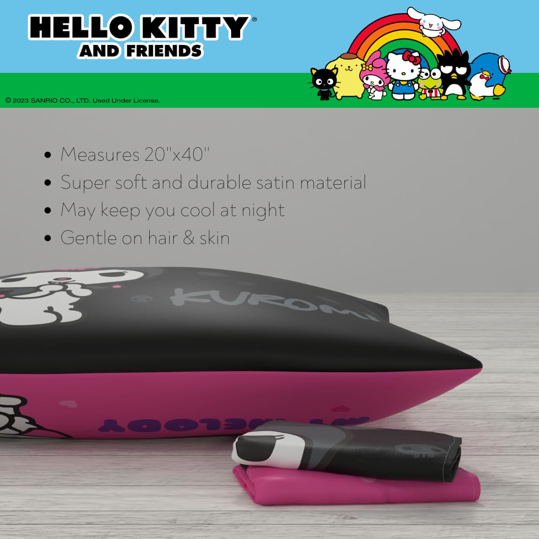 Franco Collectibles Hello Kitty & Friends My Melody & Kuromi Beauty Silky Satin King Size Pillowcase Cover 20x36 for Hair and Skin (Officially Licensed Product) - Image 4