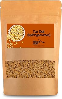 TIKKAD WALA Organic Toor Dal (1.10 lbs) – Non-GMO, Unpolished Split Pige...