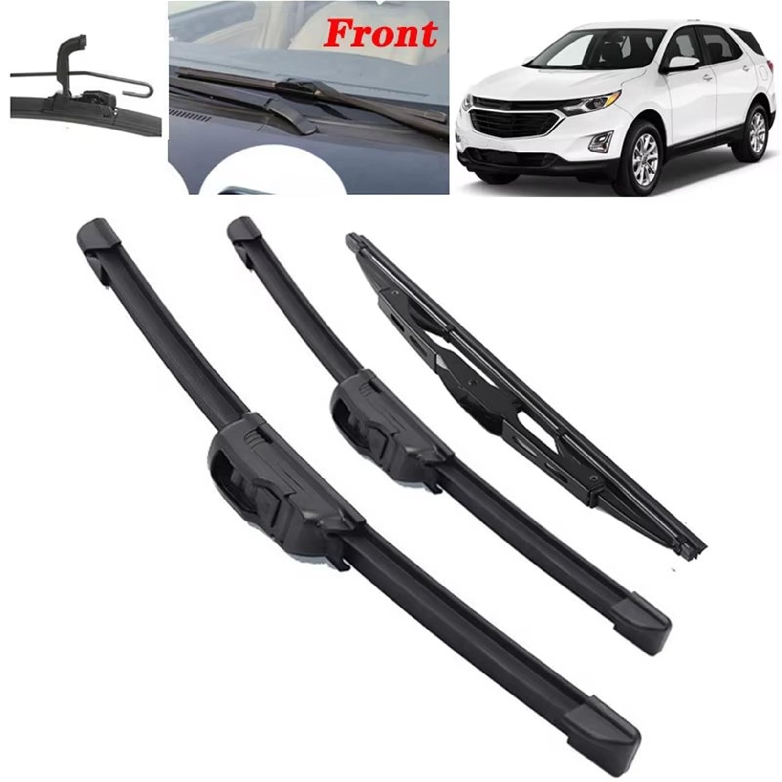 Wiper Limpiaparabrisas Para Chevrolet Para Equinox 3 III 18-24 Escobillas Traseras Parabrisas Escobillas Limpiaparabrisas Delanteras Y Traseras