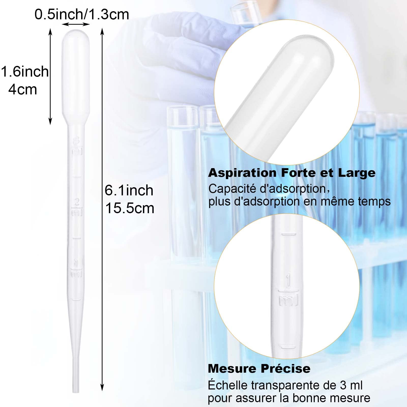 200 Stück Einweg-Pipetten Aus Kunststoff, 0,2 Ml – Transparent Für Öle, Parfüm & Labore