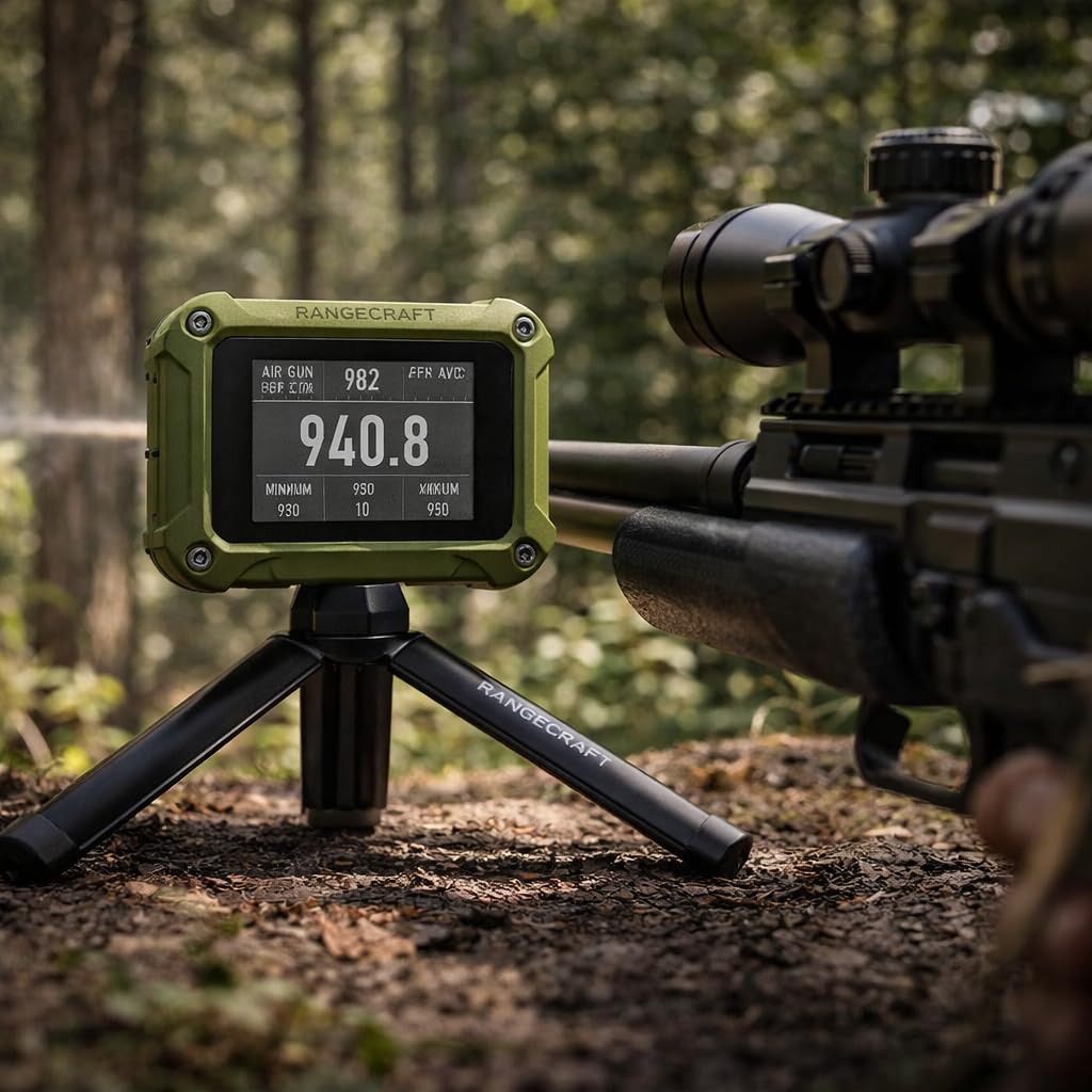 Athlon Rangecraft Velocity PRO Ballistischer Chronograph, Doppler-Radar Geschwindigkeitsmesser (±0,1%), 65-5000 FPS für Gewehr, Luftgewehr & Bogenschießen, Bluetooth App-Anbindung