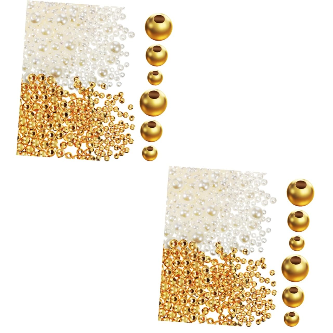 HOMSFOU 2 Set Perline E Per Creazione Gioielli Fai Da Te Distanziatori Per Bracciali E Collane Vari E Accessori Versatili E Alla Moda Per Progetti Creativi 900 Pezzi*2