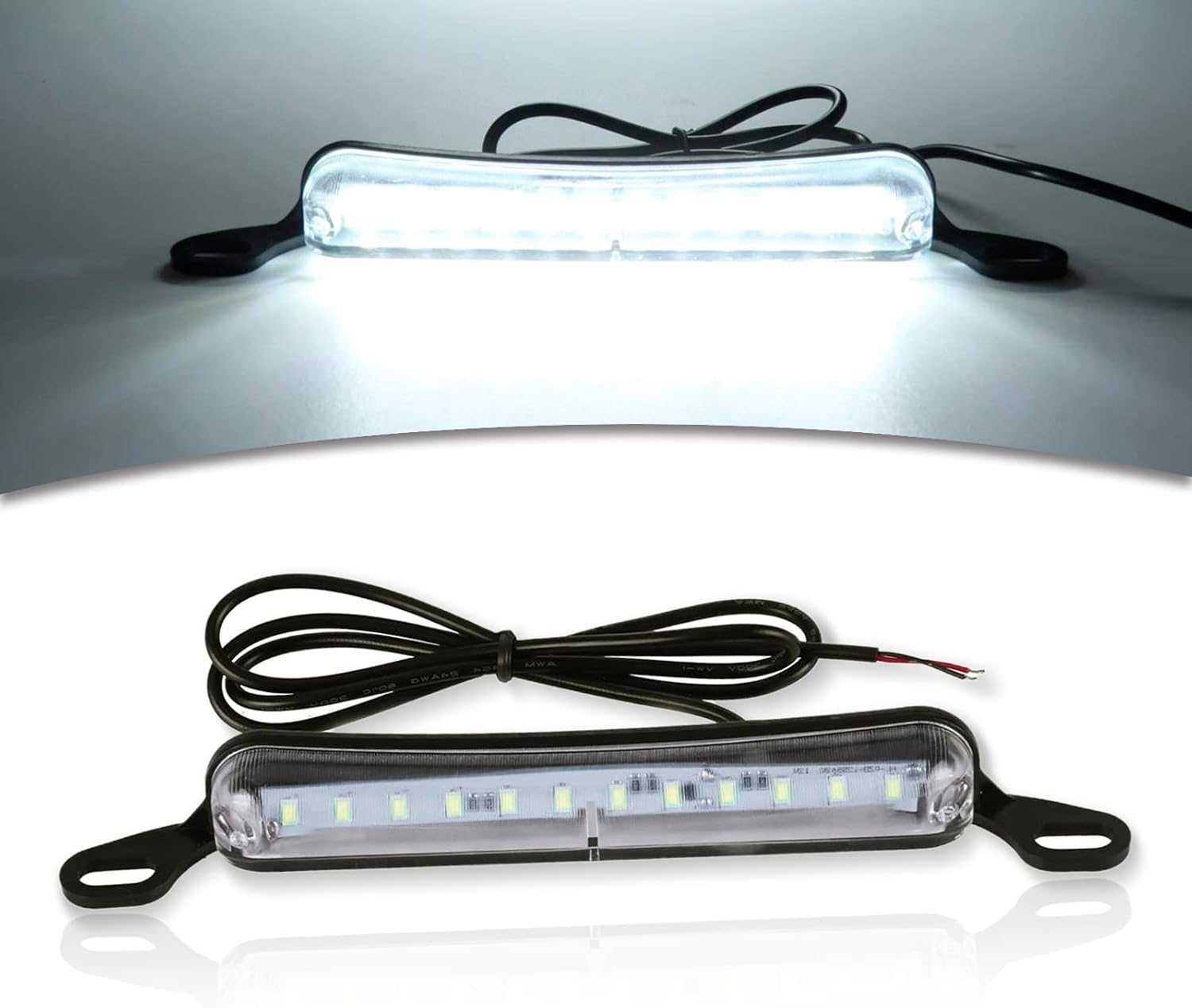 QODOLSI Pack1 LED License Plate Light, Universal Car License Plate