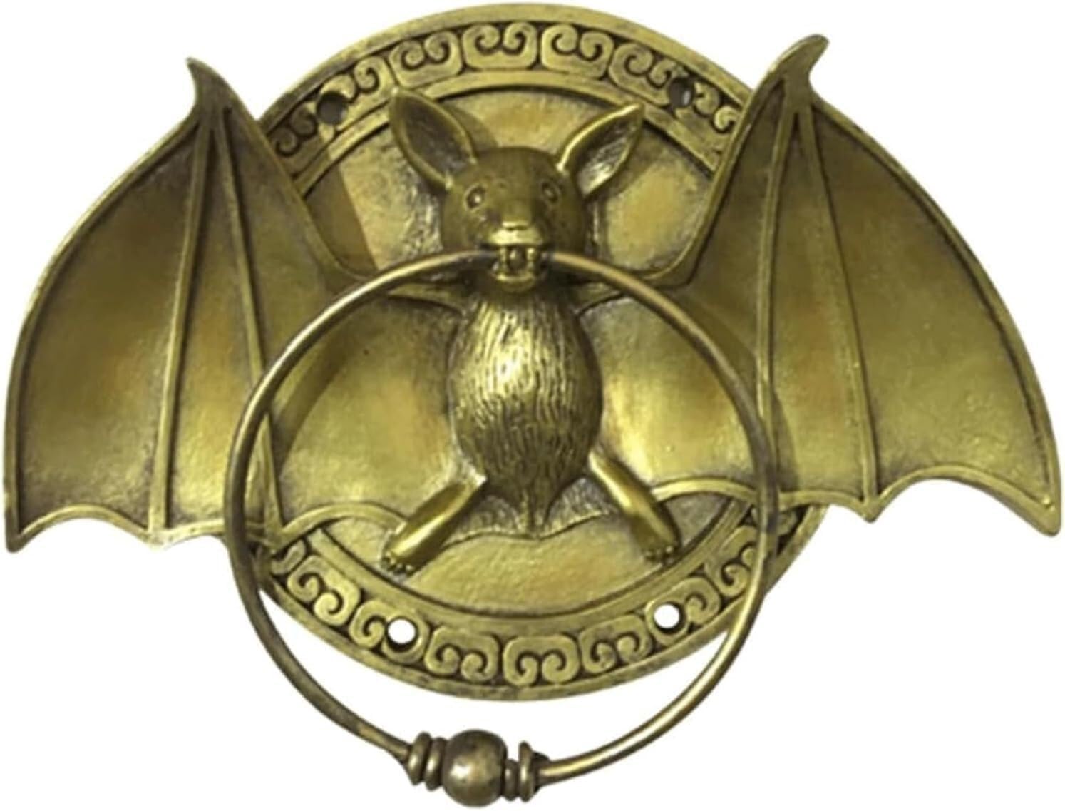 TIST Iron Door Knocker Vintage Creative Resin Animal Head Door Handle Classical Knockers for Front Door Door Ring Knocker Home Decor Surface-Mounted Installation(B(17 * 3.5 * 13.5cm))