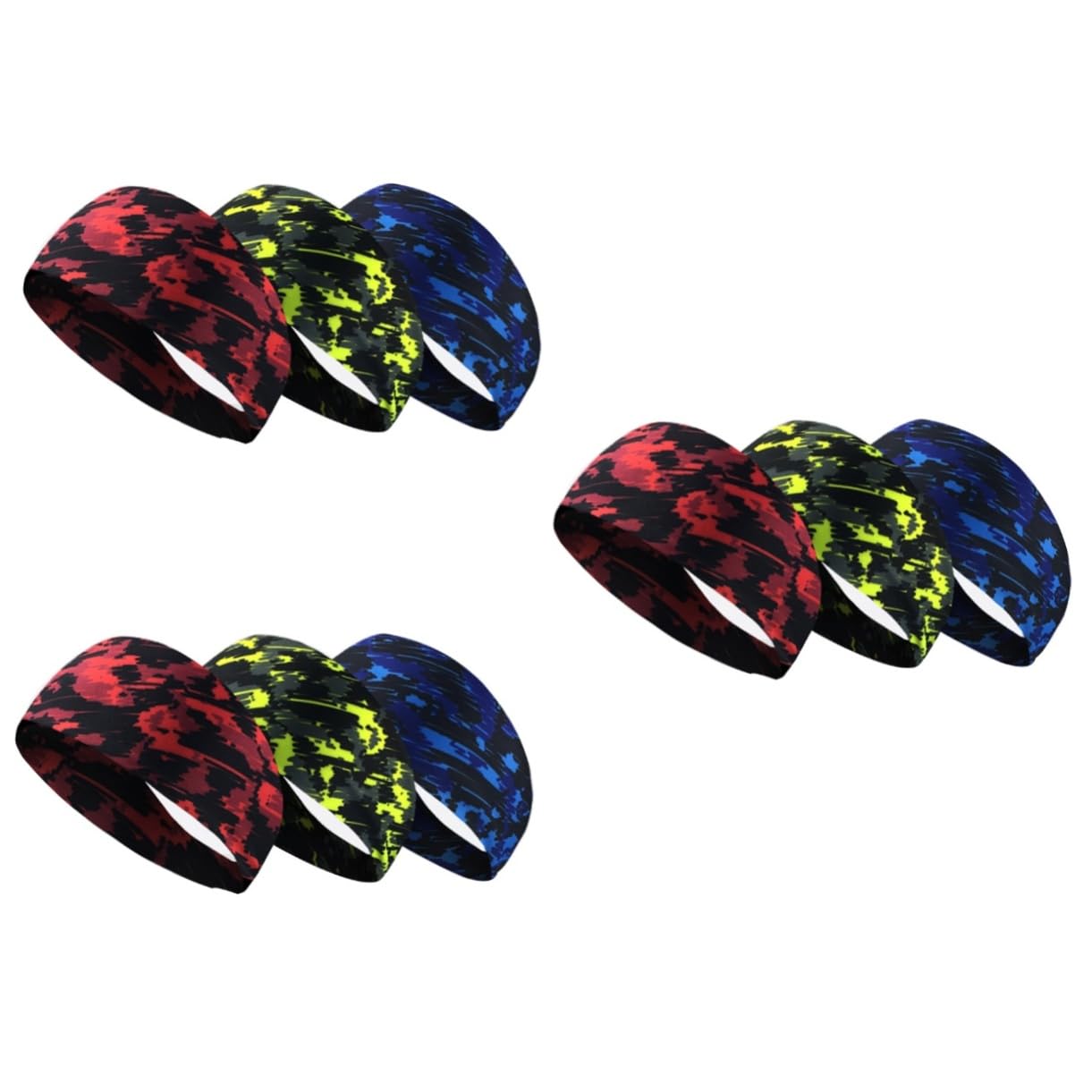 Toddmomy 9 Stück Bandana Für Männer Kopfwickel Für Männer Fußball-Stirnband Lauf-Stirnband Elastisches Haarband Stirnbänder Für Yoga Sport Haarband Absorbiert Schweiß Schal