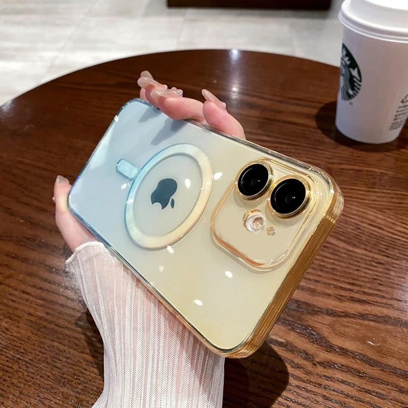 LuxuryKase LK089 Gradient Pattern Wireless Charge Mag-Safe Soft Case Cover for Iphone 12 Pro Max (TPU | Orange Blue) (B0CPLW7K75) Amazon Price History, Amazon Price Tracker