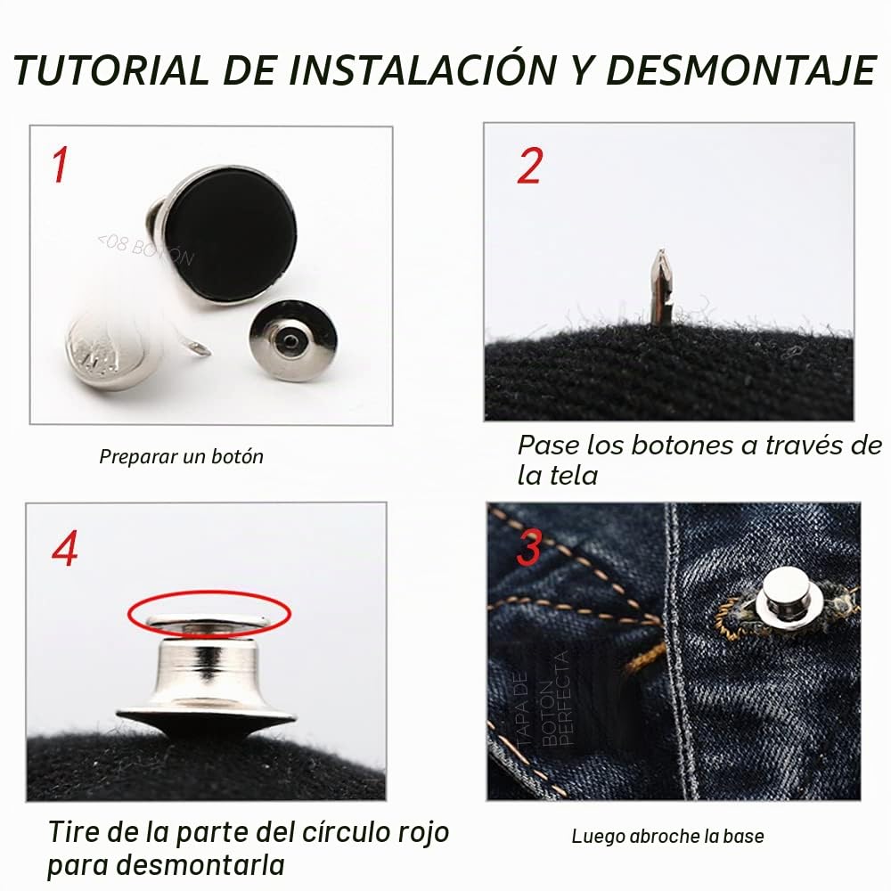 10 PCS Juego De Botones 17 mm Para Pantalones Vaqueros, Retráctil Botón, Desmontables, no Necesitan ser Cosidos a Mano Instant Buttons, Aptos para Ropa (plata 10 PCS Juego De Botones 17 mm Para Pantalones Vaqueros, Retráctil Botón, Desmontables, no Necesitan ser Cosidos a Mano Instant Buttons, Aptos para Ropa (plata