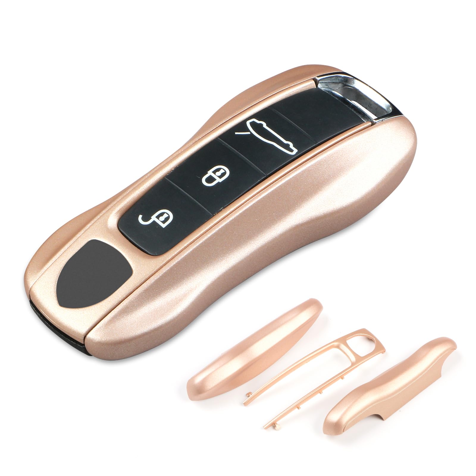 Neodymium Gold Key Fob Cover Compatible with Porsche Cayenne 2018-2025 Panamera 2017-2024 911 2019-2023 Taycan 2019-2024 Compatible with Porsche Key Cover