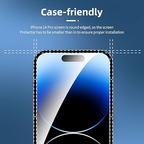 Miniatura 178 de NEW'C - Paquete de 3 protectores de pantalla para iPhone 14, iPhone 13, iPhone 13 Pro (6.1 pulgadas), protección mejorada de vidrio templado