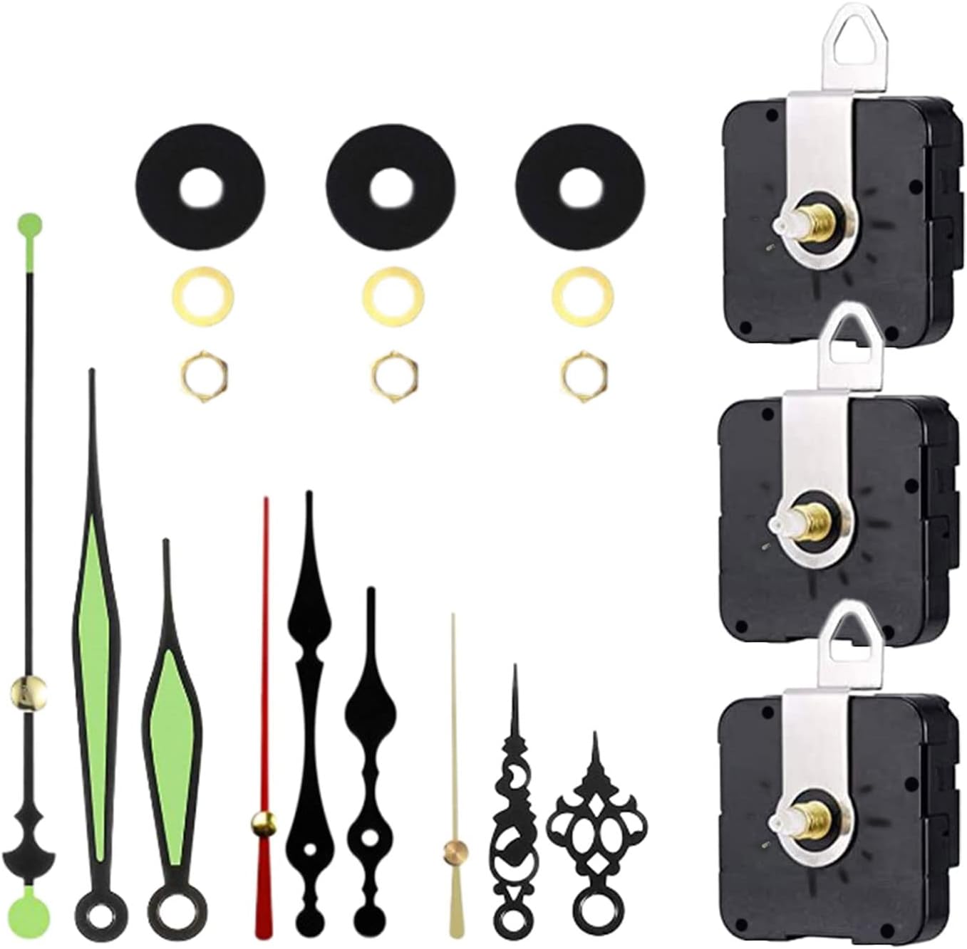 Aboiled Pendeluhrwerk Quarz - Komplettset Mit Zeigern Für DIY Uhrenbau