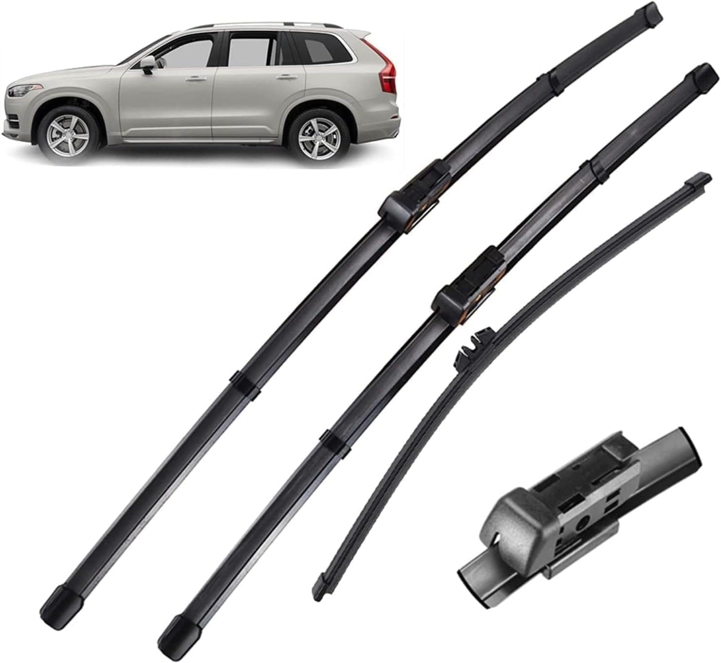 MadongJ Windshield Windscreen Wiper Blades for Volvo XC90 MK2 2016-2019 2018 2017, Replacement Blades All-Weather Performance Streak-Free Windshield Wipers