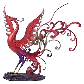 Amazon.co.jp: 彫刻工芸品置物像着色された銅朱雀飾り像ホテル