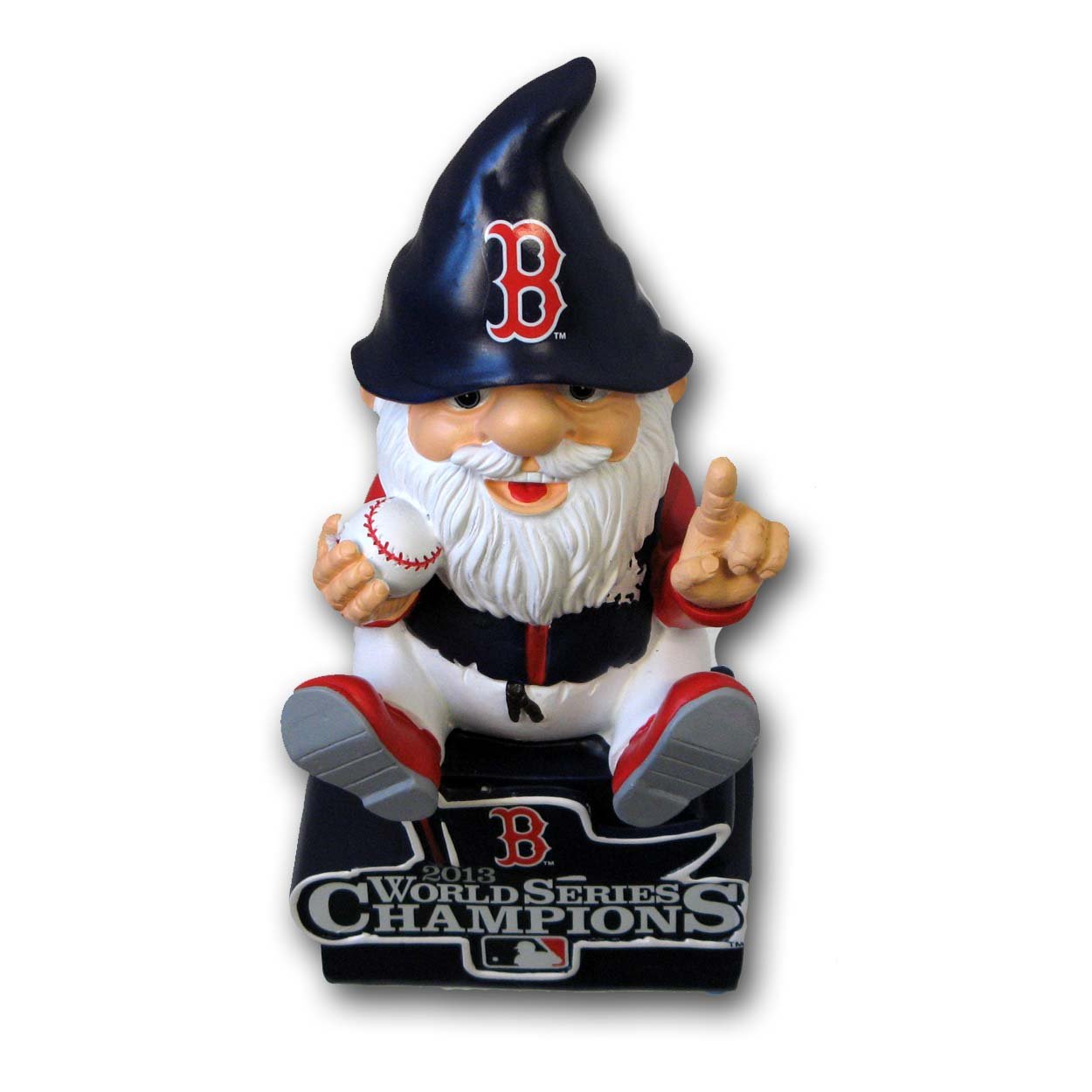 MLB Boston Red Sox 2013 World Series Champions Sitting on Logo Gnome, Red