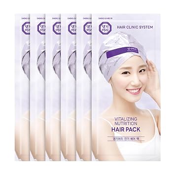 Daeng Gi Meo Ri Vitalizing Nutrition Hair Pack - Korean Hair Treatment for Dry Damaged Frizzy Hair - Herbal Deep Conditioner with Ginseng - K-Beauty Hair Mask 6 Pack 35g / 1.23 fl. oz