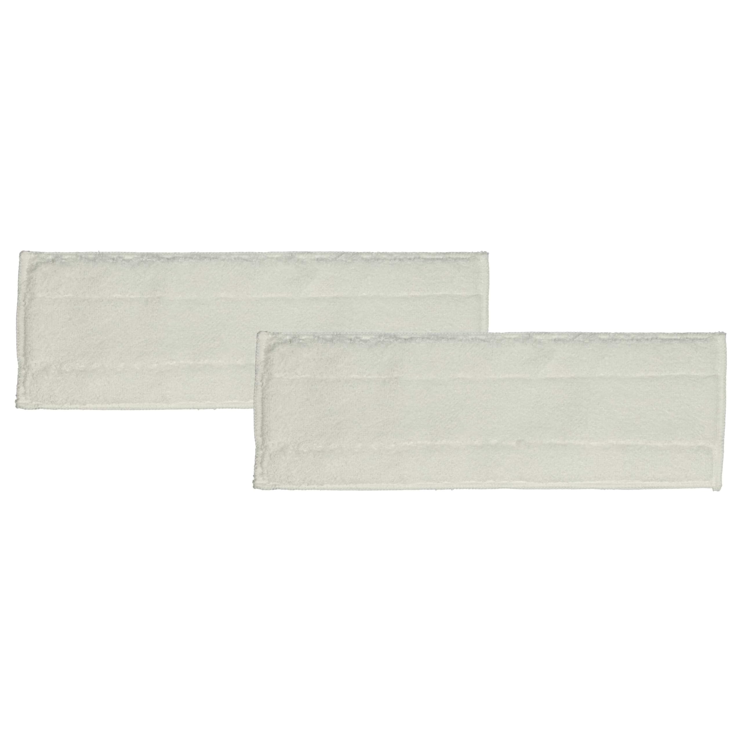 vhbw 2X Cleaning Pad Replacement for Kärcher 2.863-259.0 for Hot Spray Steamer, Steam Mop - White 35 x 14 x 0.5cm