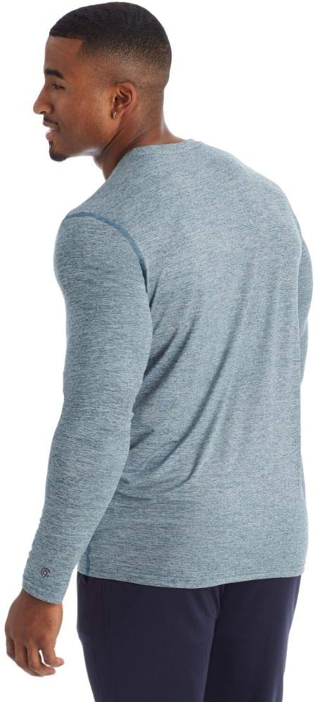 C9 Champion Men's Long Sleeve Tech Tee Small Jetson Blue Heather