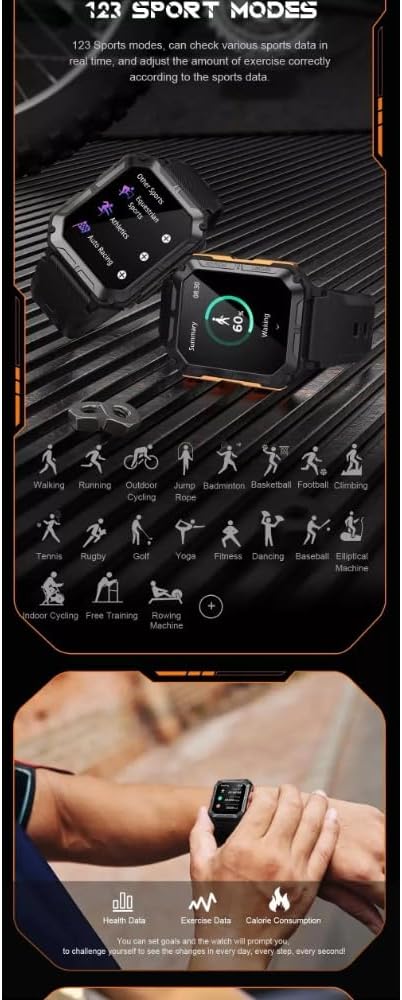 Ethelred C20 PRO Smart Watch displaying various menu modes