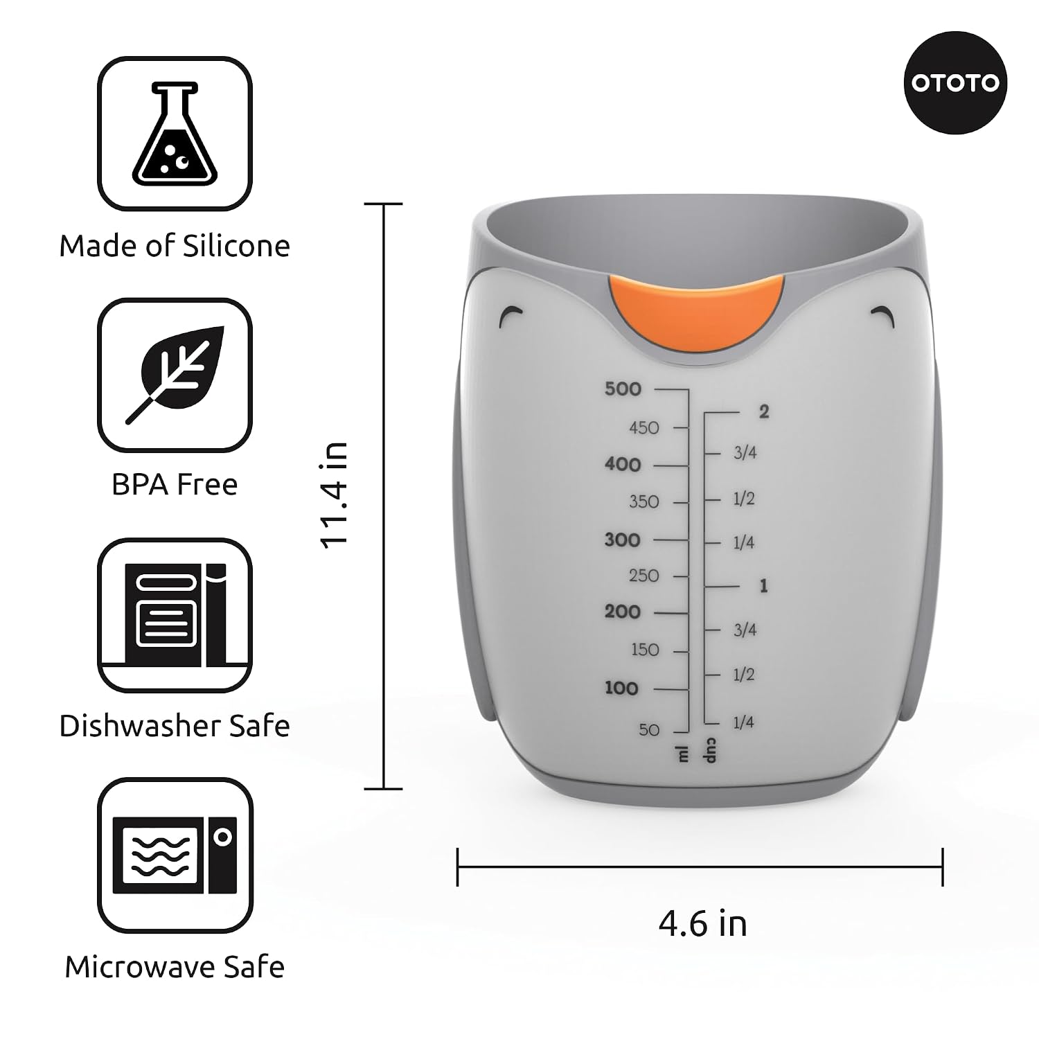 OTOTO Measuring Cups Set - Teaspoons for Dry & Liquid Ingredients, BPA-free & Dishwasher Safe, Funny Gifts, Baking Accessories, Unique Kitchen Gadgets (Mon Cherry), view 12