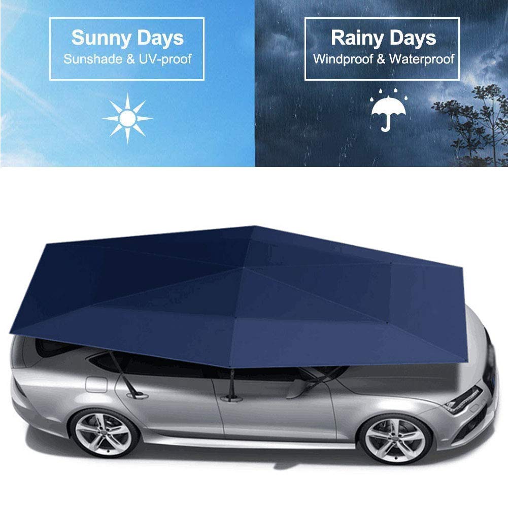 Amazon | 車のテント車のカバー日よけ折り畳まれた自動車保護車の傘  