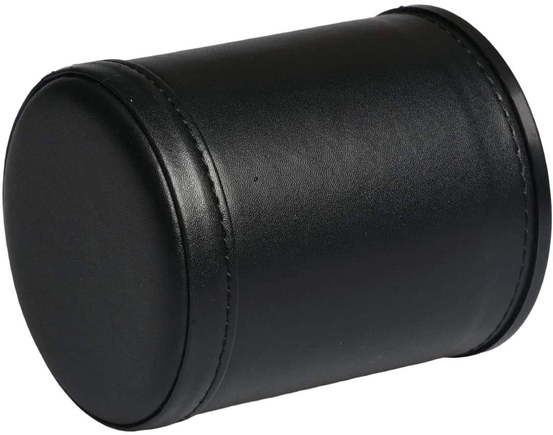 Dice Cup Pot à dés en similicuir avec intérieur en velours, silencieux, pour jeux de société Liars Dice Farkle Yahtzee