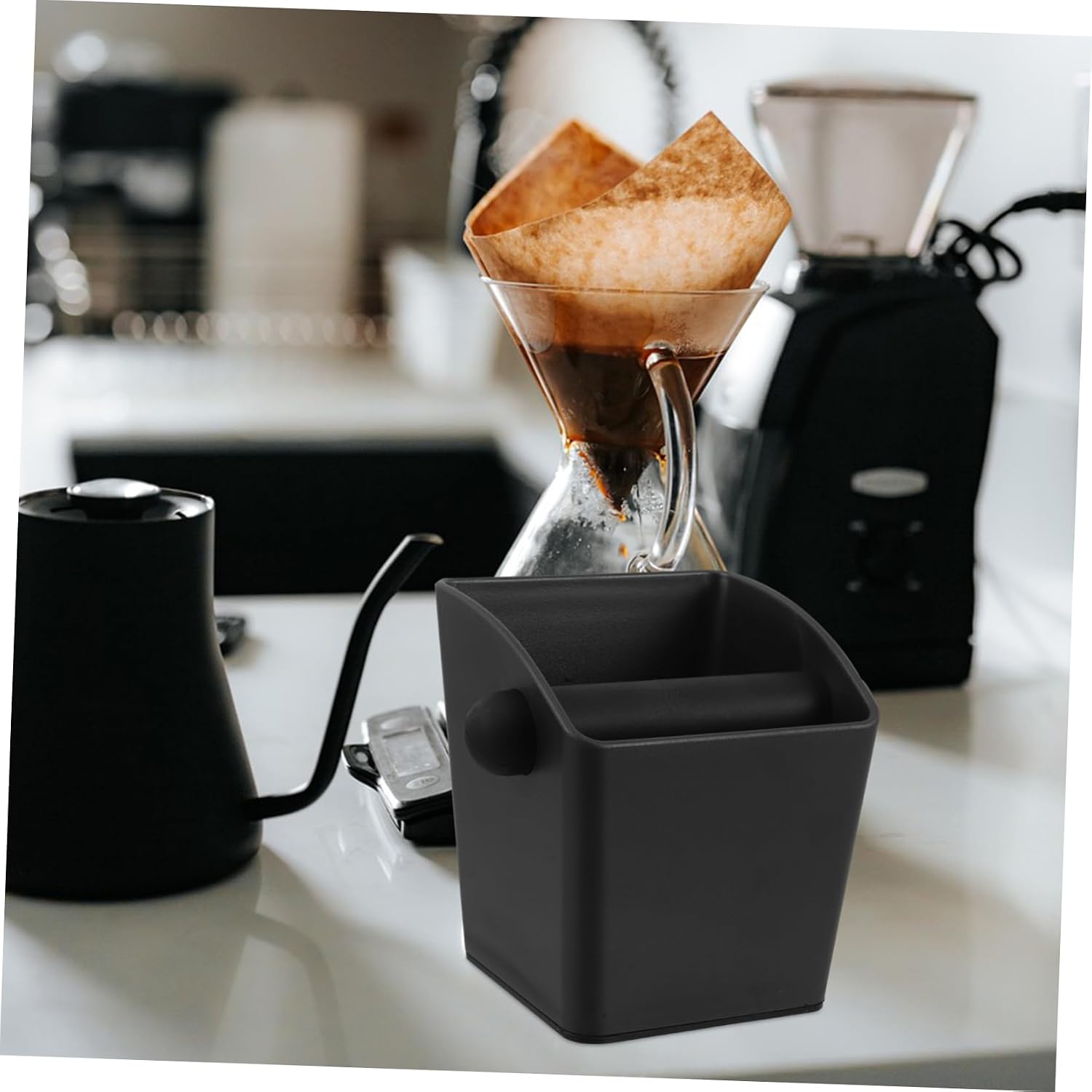 LABRIMP Collector Tool Abs Espresso Grounds Chute for Easy Waste Disposal Sleek Design for Kitchen Use for Espresso Machines and Home Brewing