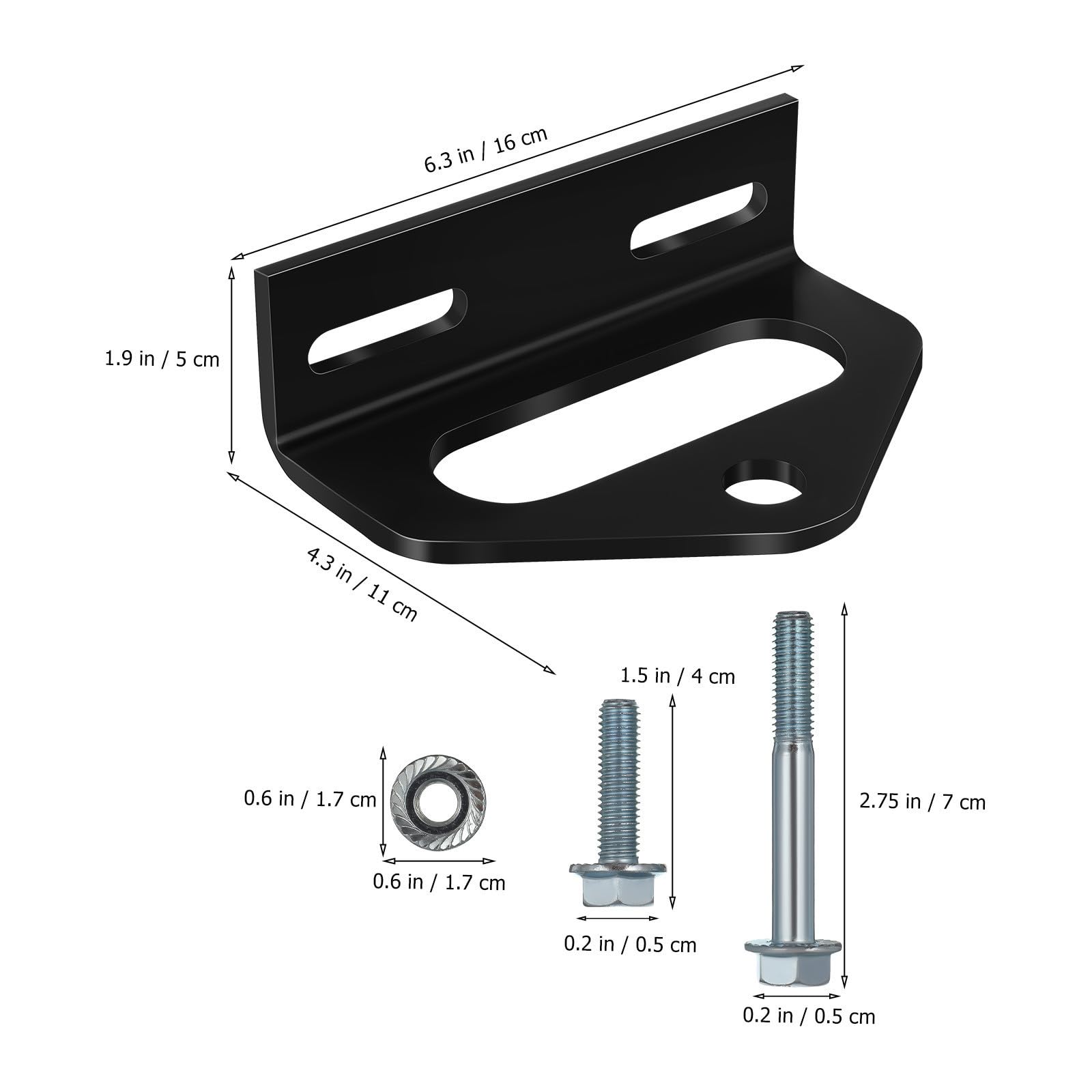 NOLITOY Pieza de Cortacésped de Hierro Negro Alta Capacidad de Carga y Material Resistente para Montaje de Enganche de Remolque en Jardinería