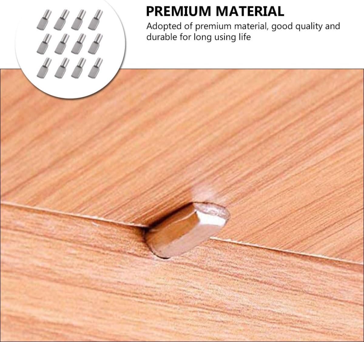 Homoyoyo 150pcs Shelf Support Pegs and Iron Shelf Fixing Pins 6mm for Cabinet Board Brackets Silver Tone Household Holders for Kitchen and Furniture Use