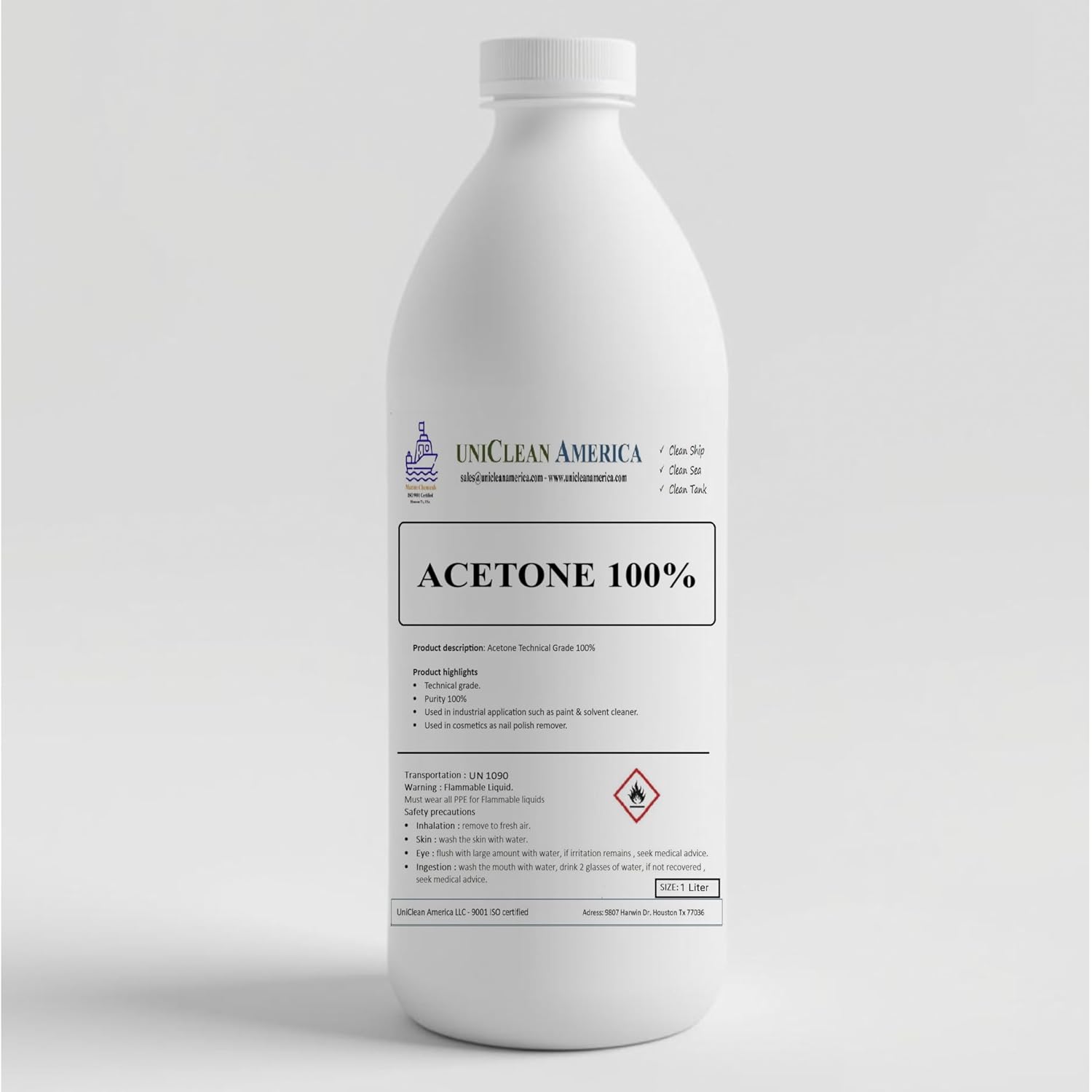 Acetone Technical Grade Liquid Solvent, 64 fl oz (0.5 gallon), for Paint, Nail Polish Remover, Degreaser