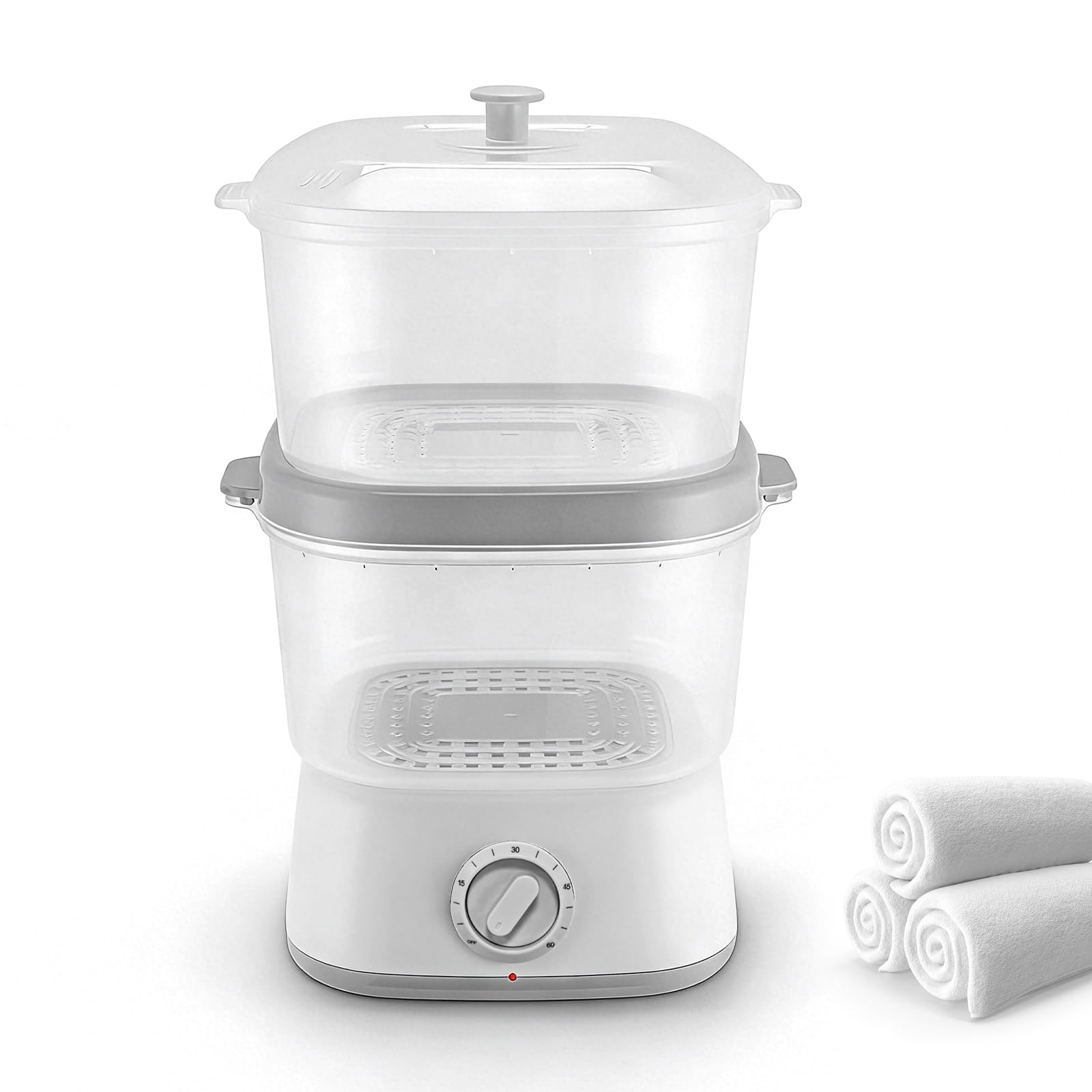 Calentador De Toallas, Vaporizador Toallas Calentamiento Eléctrico De 6L con 2 Niveles De Calor Ahorro De Energía Calienta 18 Toallas Y Apagado Automático para El Hogar Peluquerías Y Spas