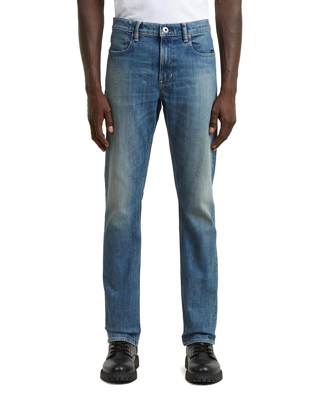 G-STAR Men's Mosa Straight Jeans, Colour Blue, Size: Waist 31, Inseam 36