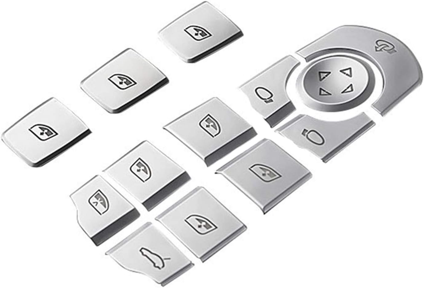 Hundu 車の窓のリフターボタンスパンコールの装飾トリムクロームの室内カバーフィット Panamera 贈り物 Cayenne Macan Color Name Silver Accessory