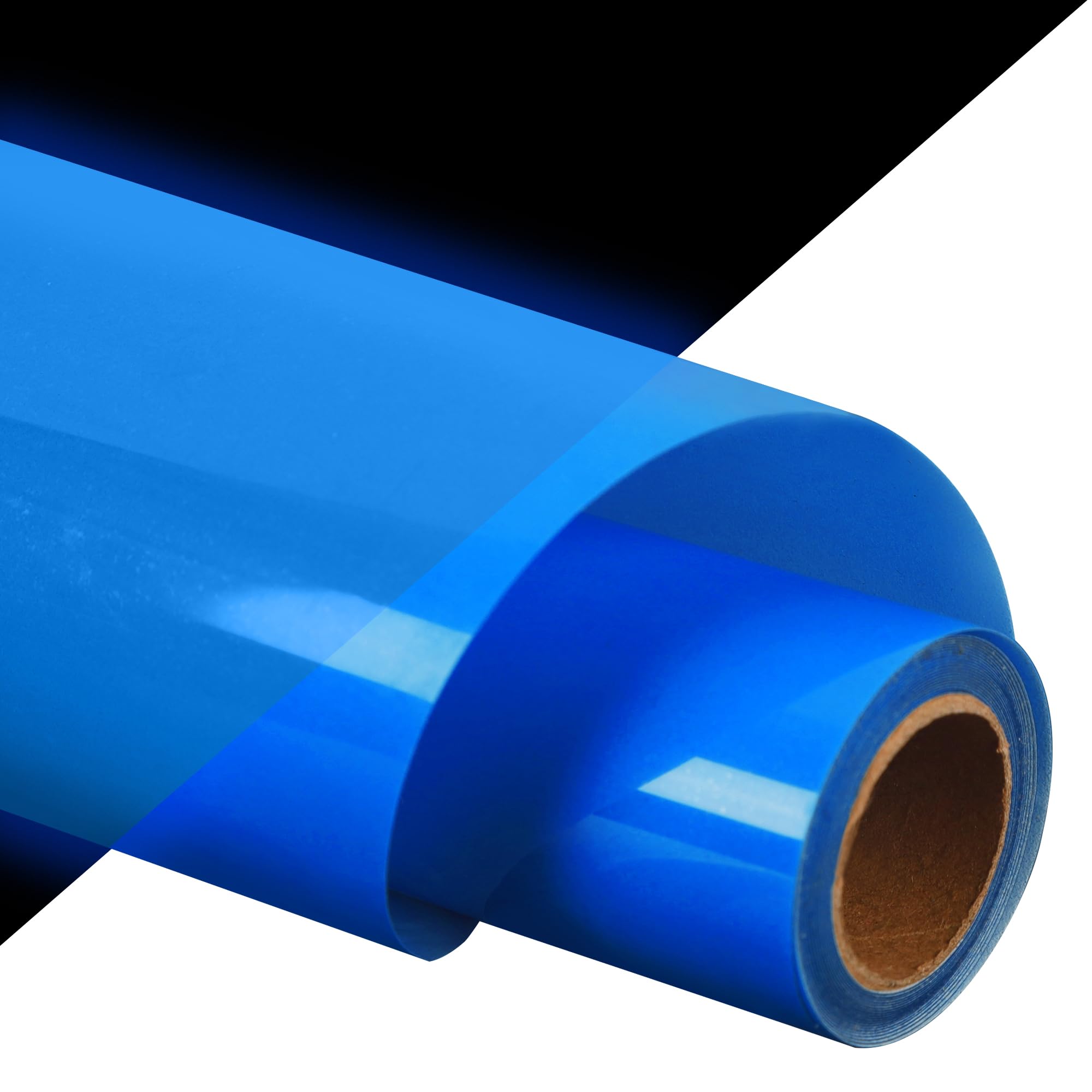 guangyintong Glow in The Dark Heat Transfer Vinyl, Luminous Blue 12" x 5ft