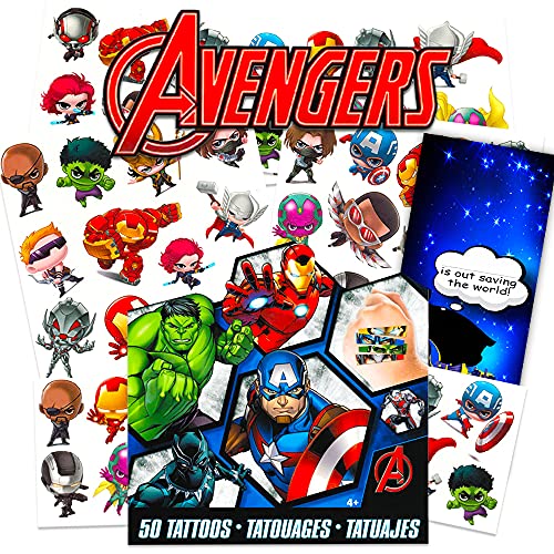 Marvel Avengers Tattoos Party Favors Pack Bundle Assorted Avengers