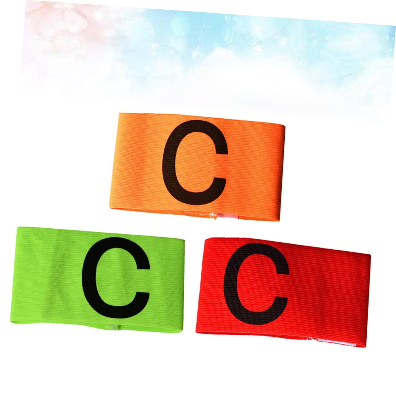 Sosoport Soccer Practice Equipment Captain Armband Material Easy to Wear Team Accessory Random Color