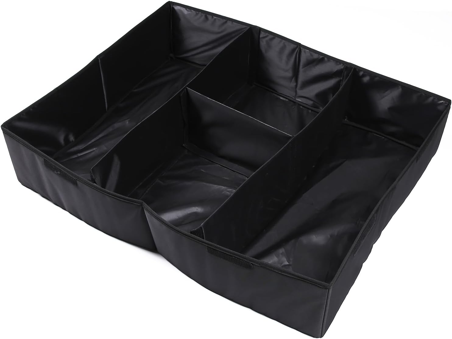 Trunk Organizer, Oxford Cloth, Black, Compatible with BMW X1 U11 2023 2024, 5 Compartments, Foldable, 15.0 lbs Capacity