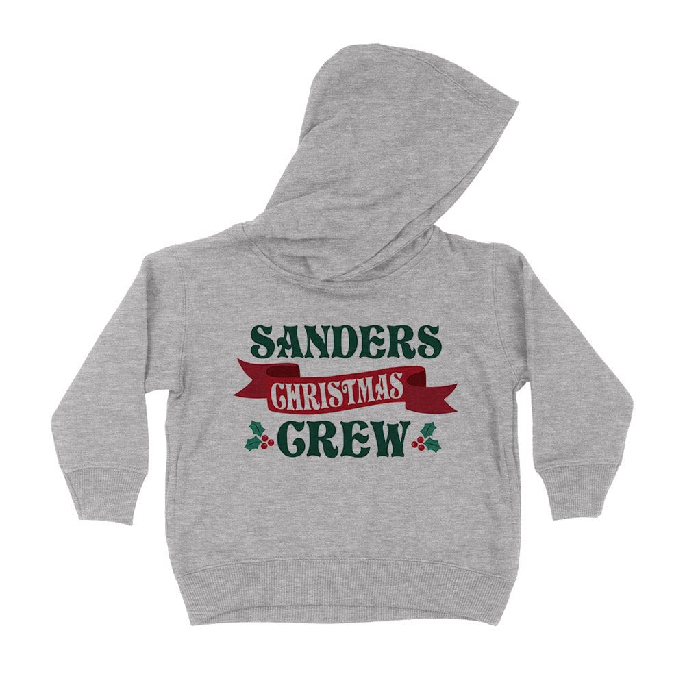 Sanders Christmas Crew Kids Hoodie Sweatshirt Toddler 2T Heather Grey