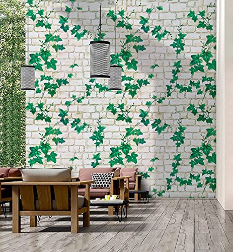 Image of FOKRIM Wallpaper for Walls Bedroom Green Leaf Wall Stickers Self-Adhesive Wallpaper, 45 x 500 cm Waterproof Wallpaper for Home,Office