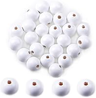 Vista 55 de AD Beads Espaciador de madera de agujero grande, pulsera para hacer joyas, collar, candelabro, cuentas de rosario de madera grandes, cuentas