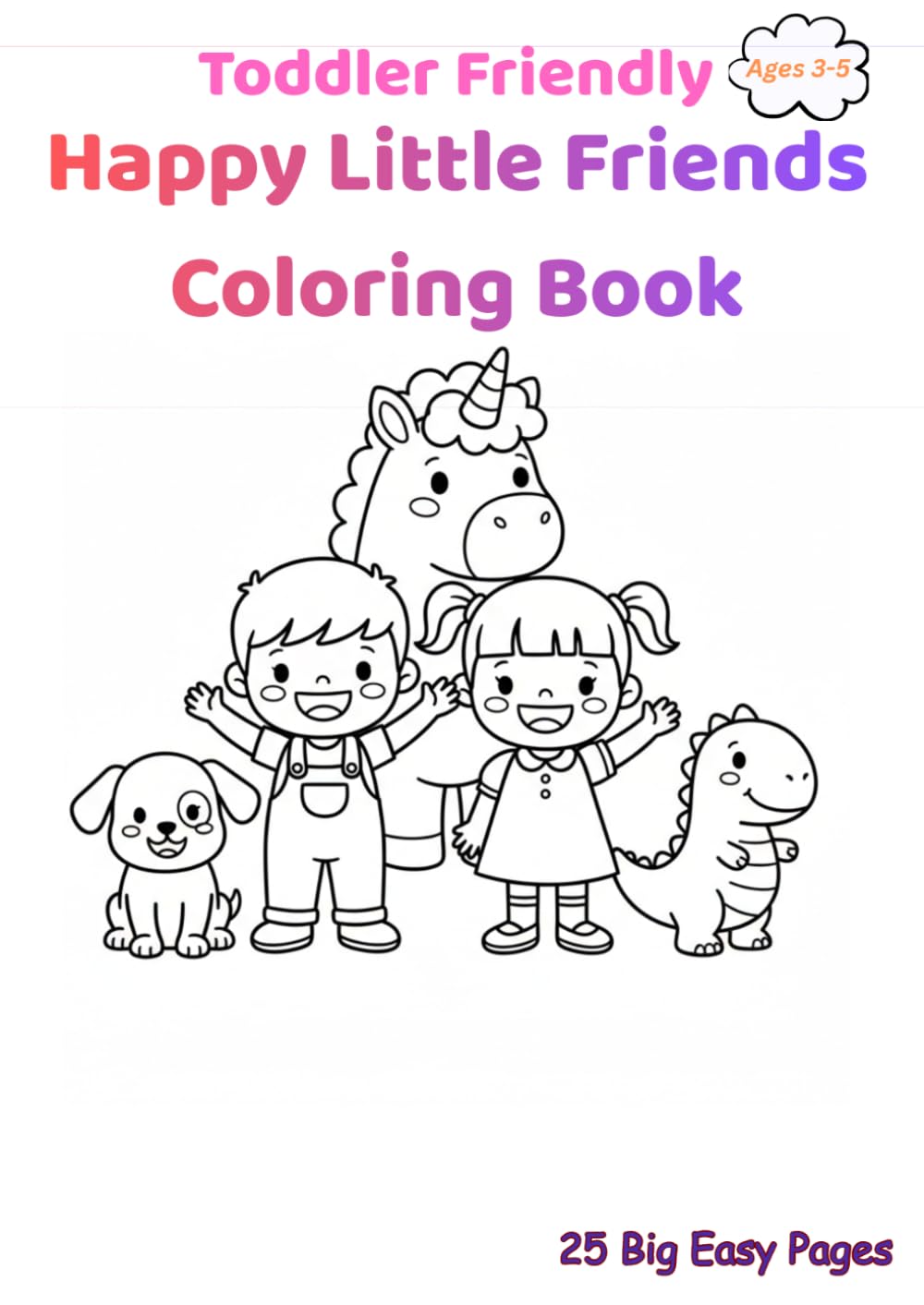 Happy Little Friends Coloring Book