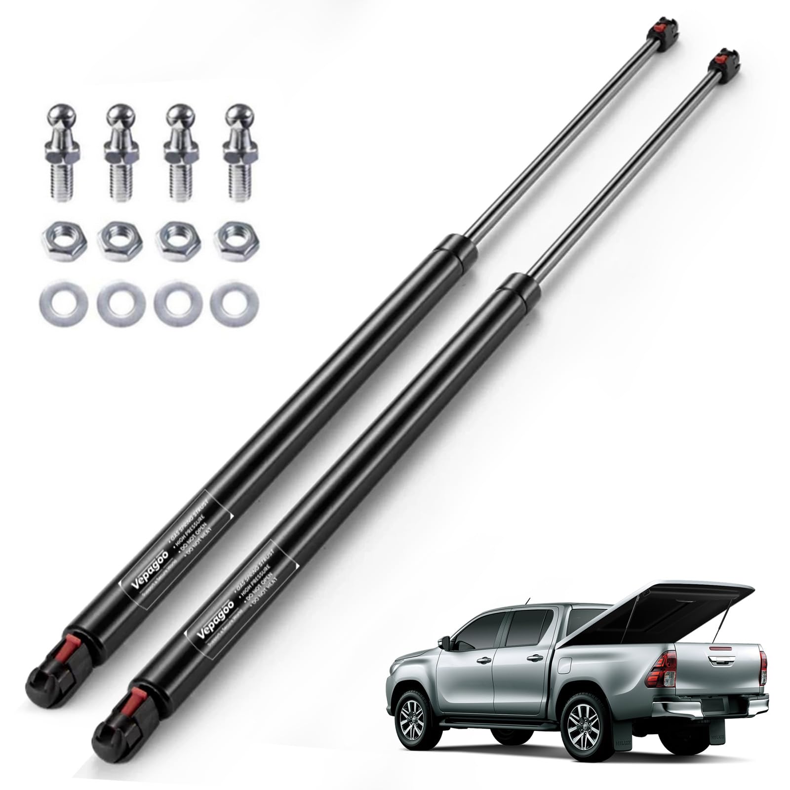 27 20,4 kg per ammortizzatore a gas di ricambio per il coperchio del letto del camion sotto copertura Topper Pickup Tonneau copertura e altre applicazioni resistenti, set di 2 Vepagoo