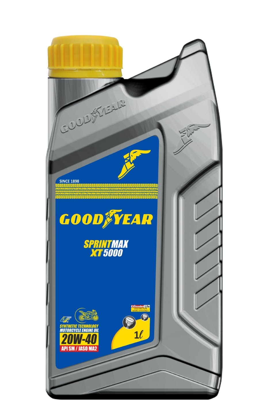GOODYEAR 1.0 Ltrs 20W40 Sprintmax XT5000 4T Semi-Synthetic Engine Oil | High Performance Engine Oil For Bikes/Motorcylce with Enhanced Engine Protection