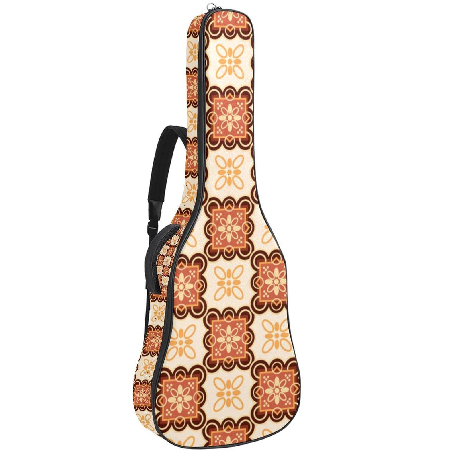 Torba na gitarę akustyczną wodoodporna gitara plecak gruby miękki wyściełany ryba gwiazda meduza klasyczna obudowa na gitarę, Kolor8, 42.9x16.9x4.7 in, Organizer do torby