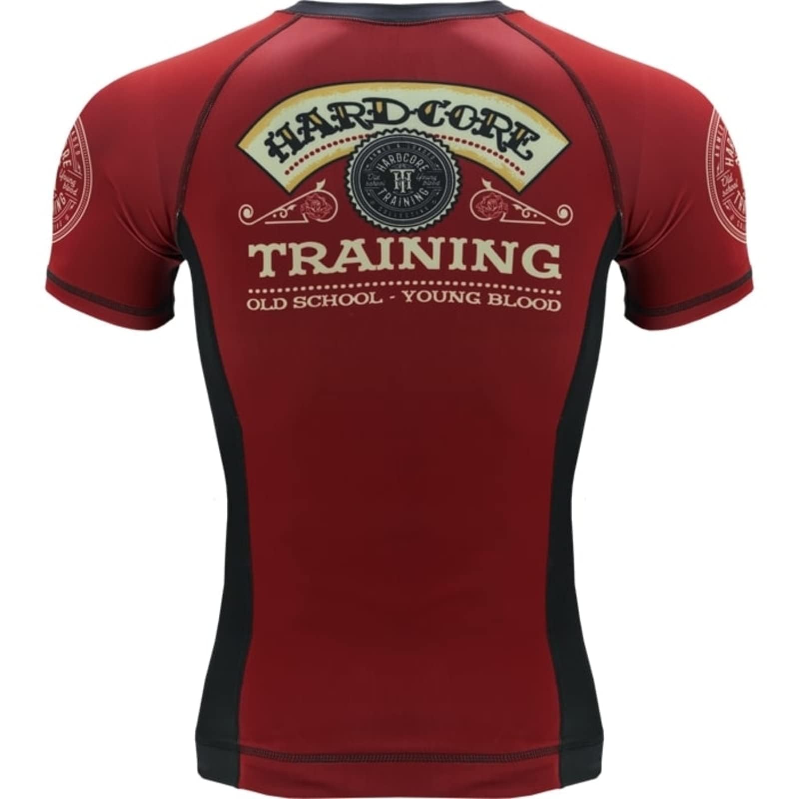 Hardcore Training Rash Guard Herren Kompressionshemd Kurze Ärmel Grappling Jiu Jitsu MMA Fitness Boxen No Gi
