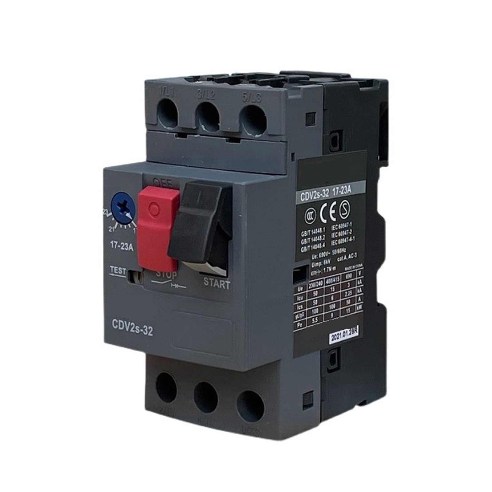 Interrupteur moteur CDV2s-32 disjoncteur magnétothermique pour protection thermique 2.5-4A