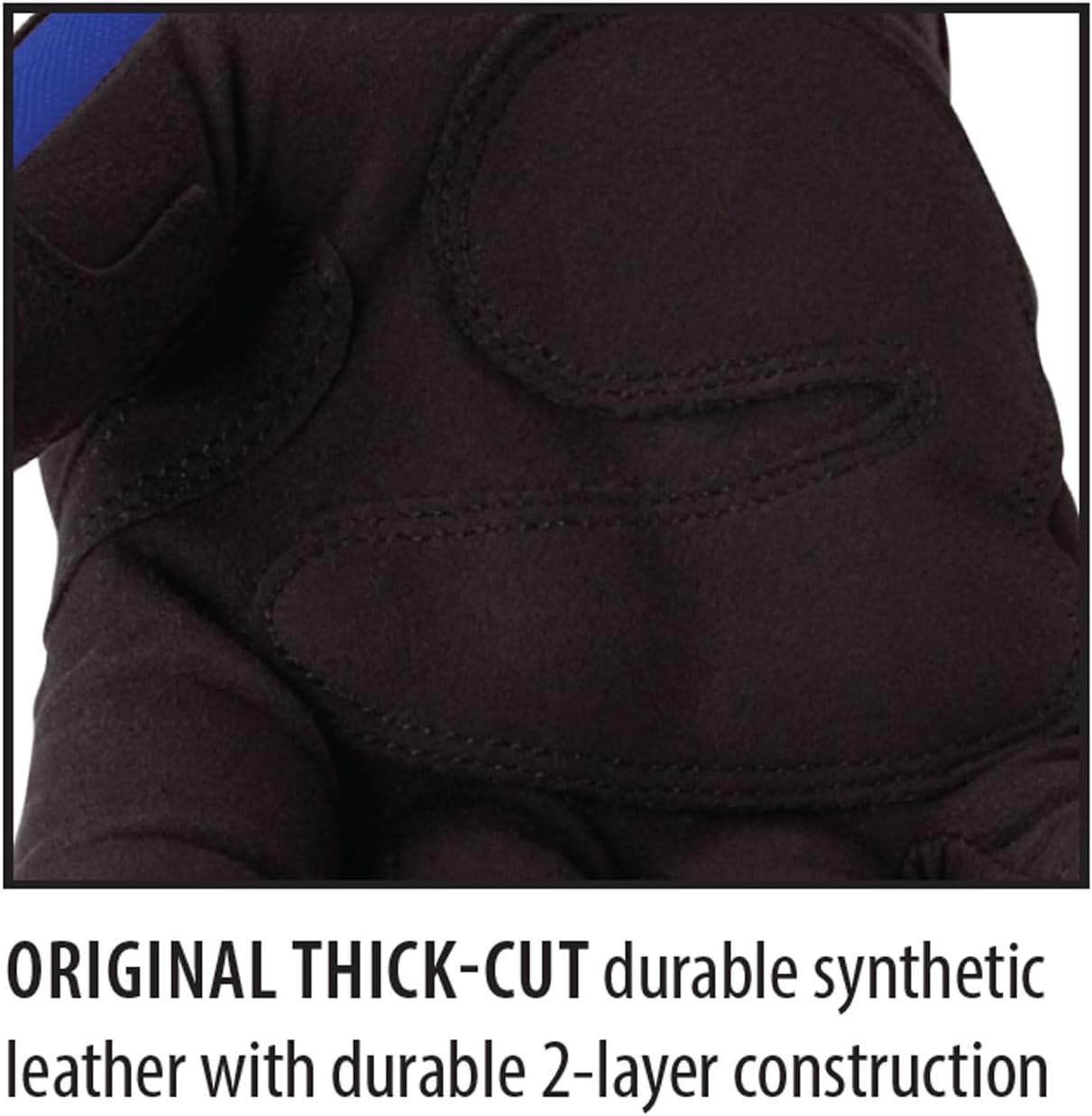 Black Stallion ToolHandz 99PLUS-BLUE Syn. Leather/Spandex Mechanic's Gloves,