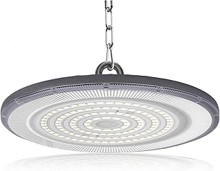 400W UFO LED High Bay Light,6500K Werkstatt Deckenleuchte Industrielampe mit Kette,IP65 Wasserdicht Hallenstrahler Strahler Werkstattlampe Werkstatt Deckenleuchte für Fabriken,Garage,Lagerhaus