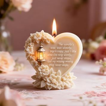 Heart Memorial Signs Candle Mold, Heart Silicone Candle Molds