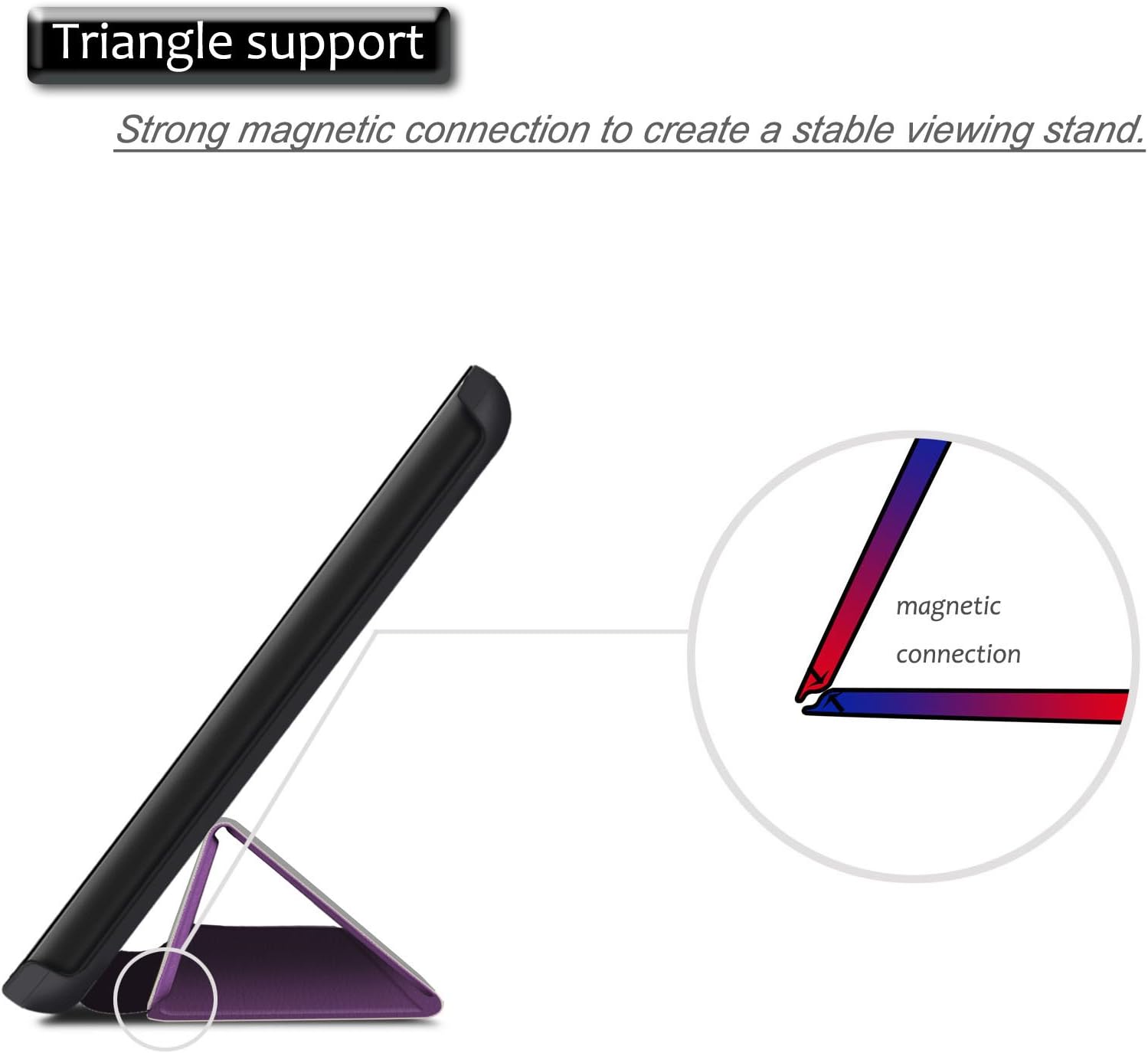 Infiland Case for All-New Fire 7 Tablet (2017 7th Generation) - Ultra Slim Lightweight Tri-fold Stand Cover for All-New Fire 7 Tablet (7th Generation, 2017 Release), Purple