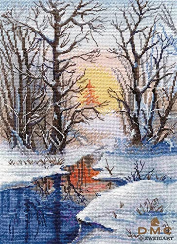 Broderie au point de croix MARUSSIA Winterbach 20x28cm aux fils de coton premium